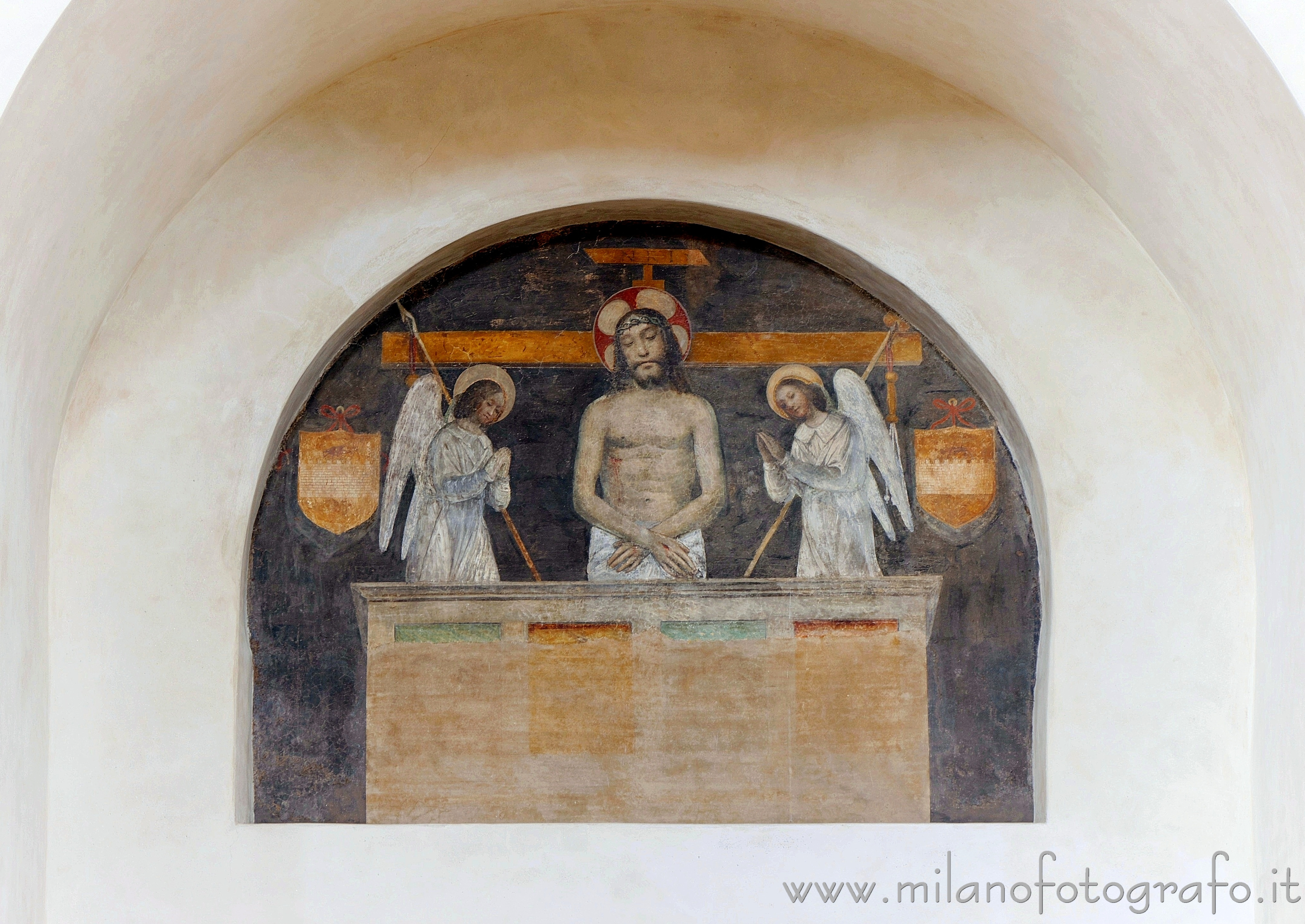 Milan (Italy) - Fresco of the Pietà in the Basilica of San Lorenzo Maggiore